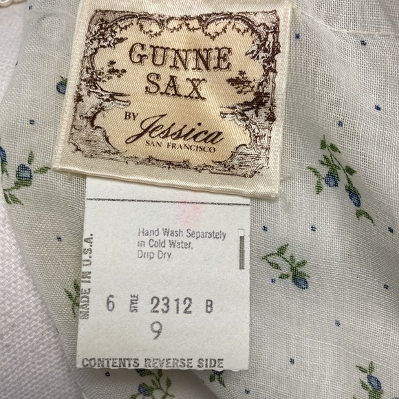 Gunne Sax RARE 70’s Cotton blend Vintage dress size 6, fits like 4 made in USA - Picture 11 of 16